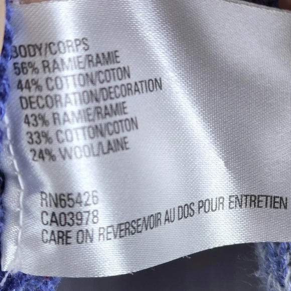 Northern Isles Vintage Christmas Holiday Poinsettia Patchwork Cardigan Size M - Picture 10 of 11